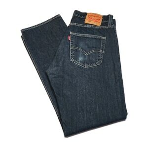 VTG Levi's 501xx Original Button Fly Jeans 90s Made in Mexico Dark Wash 32x30.5